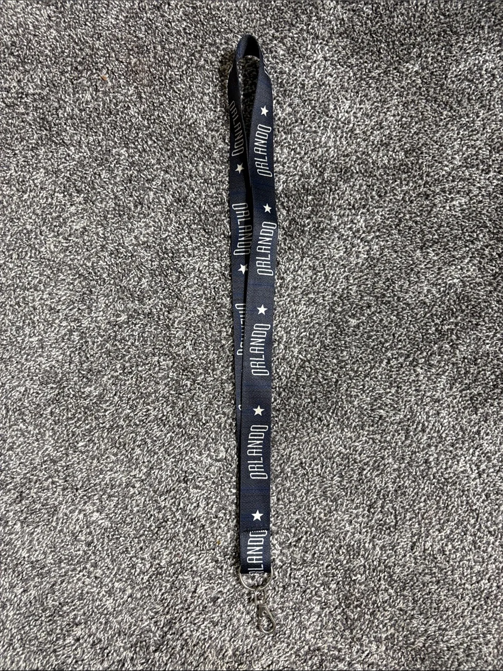 NBA Orlando Navy Blue Lanyard with White Text and Stars